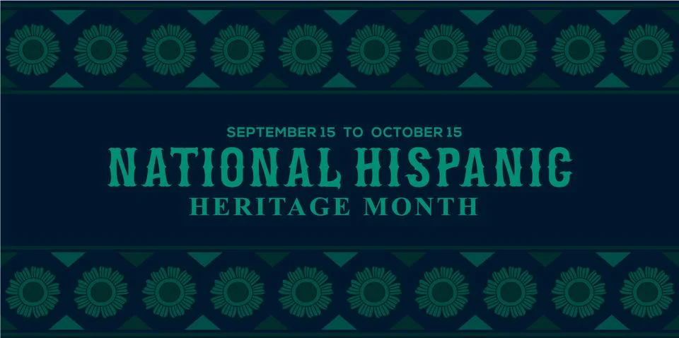 Hispanic heritage month. Vector web banner, poster, card for social media post Stock Illustration