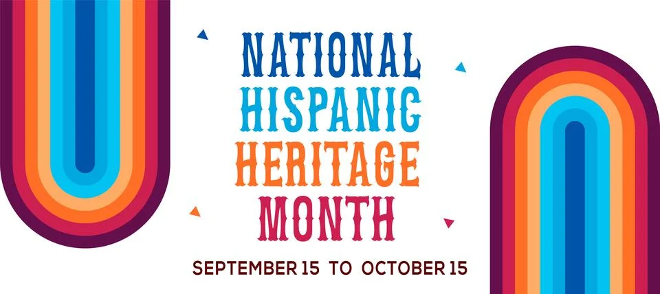 Hispanic heritage month. Vector web banner, poster, card for social media post Stock Illustration