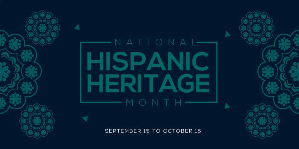 Hispanic heritage month. Vector web banner, poster, card for social media post Stock Illustration