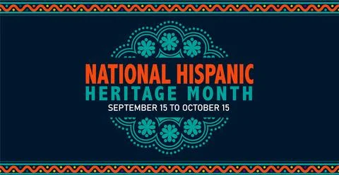 Hispanic heritage month. Vector web banner, poster, card for social media post Stock Illustration