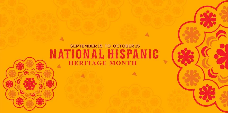 Hispanic heritage month. Vector web banner, poster, card for social media post Stock Illustration