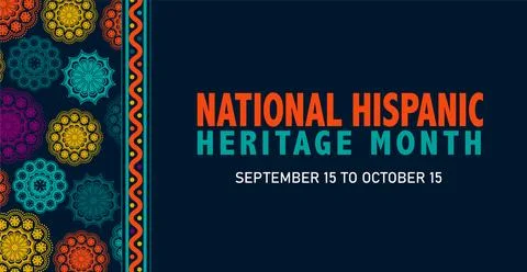 Hispanic heritage month. Vector web banner, poster, card for social media post Stock Illustration