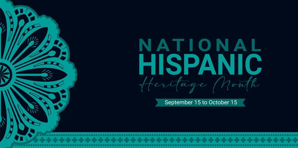 Hispanic heritage month. Vector web banner, poster, card for social media post Stock Illustration