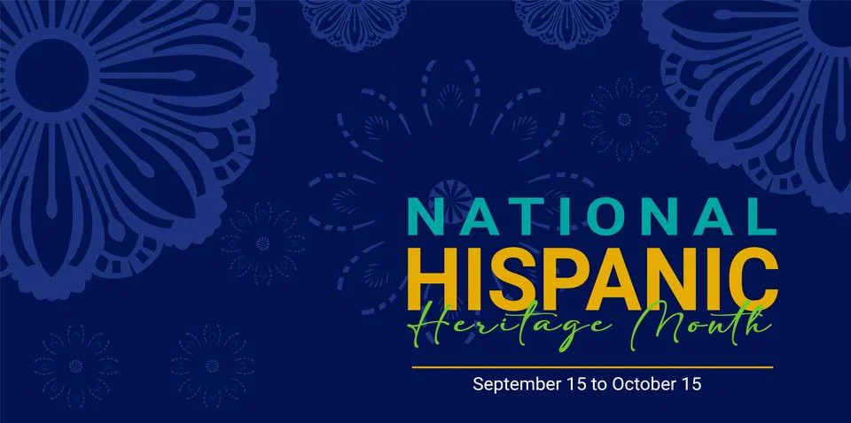 Hispanic heritage month. Vector web banner, poster, card for social media post Stock Illustration