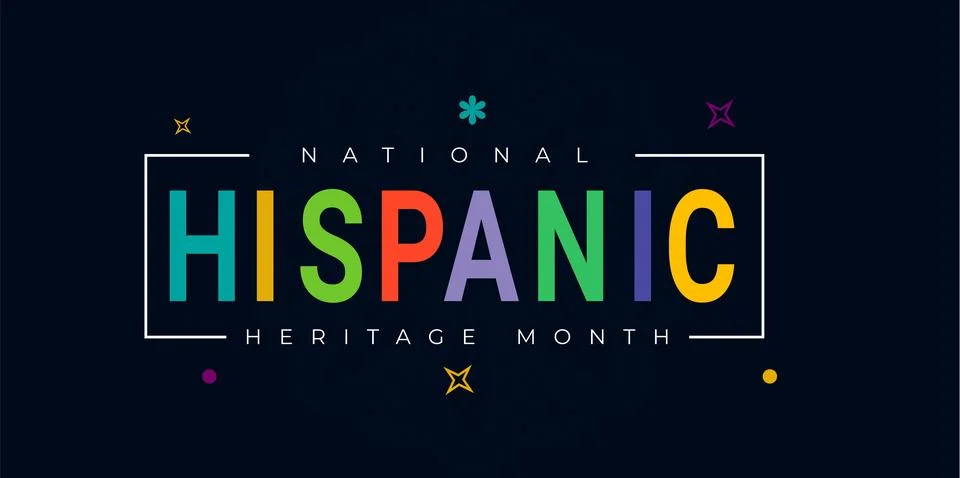 Hispanic heritage month. Vector web banner, poster, card for social media post Stock Illustration