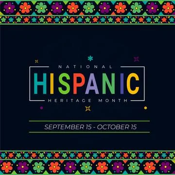 Hispanic heritage month. Vector web banner, poster, card for social media post Stock Illustration