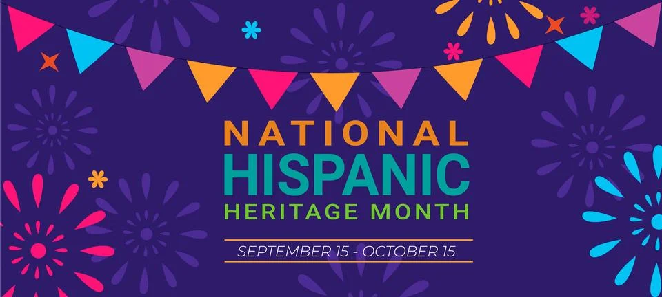 Hispanic heritage month. Vector web banner, poster, card for social media post Stock-Illustration