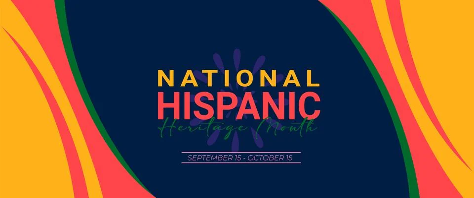 Hispanic heritage month. Vector web banner, poster, card for social media post Stock Illustration