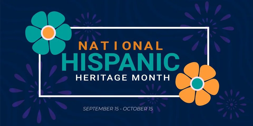 Hispanic heritage month. Vector web banner, poster, card for social media post Stock Illustration