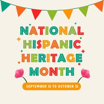 Hispanic heritage month. Vector web banner, poster, card for social media post Stock Illustration
