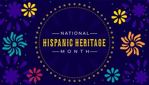 Hispanic heritage month. Vector web banner, poster, card for social media post Stock Illustration