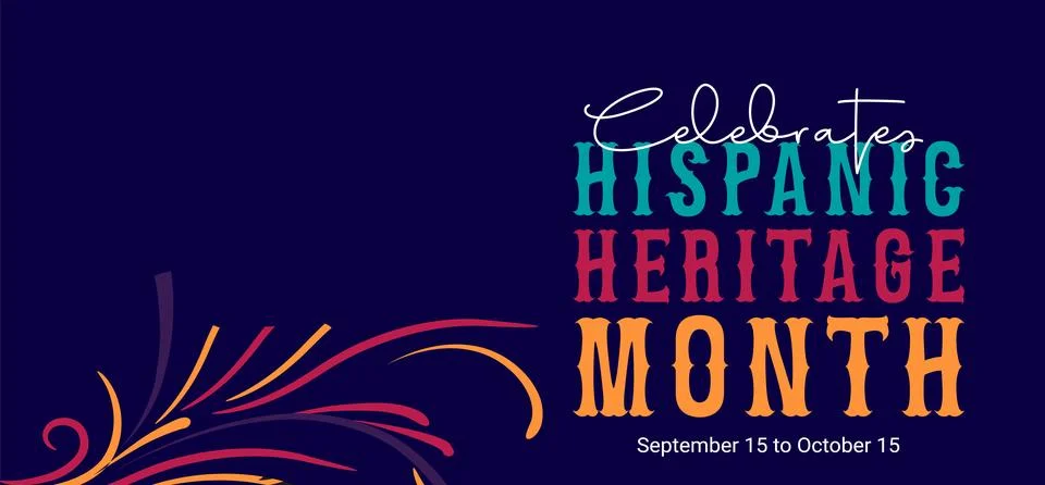 Hispanic heritage month. Vector web banner, poster, card for social media post Stock Illustration