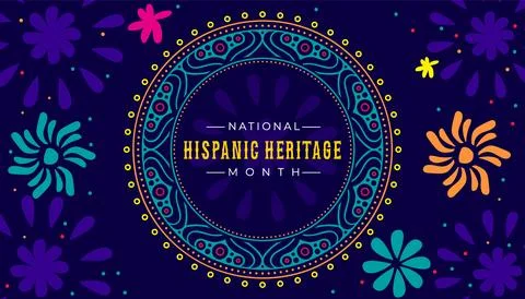 Hispanic heritage month. Vector web banner, poster, card for social media post Illustrazione stock