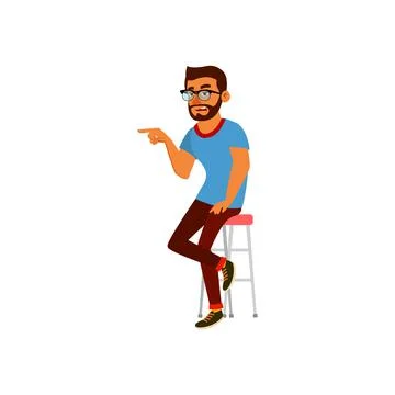 Hispanic man accusing his employee of bad work cartoon vector Stock Illustration