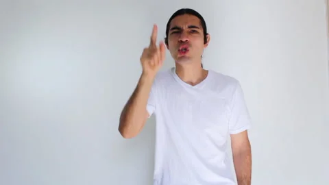Hispanic man arguing very angry and waving his hands furiously Stock Footage 192472826
