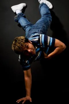 Hispanic man dancing Stock Photos