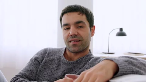 Hispanic man talking to camera Stock Footage 262012024