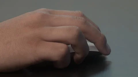 Hispanic Man Uses Computer Mouse Stock Footage 56347105