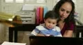Hispanic mom getting some office work done HD Footage