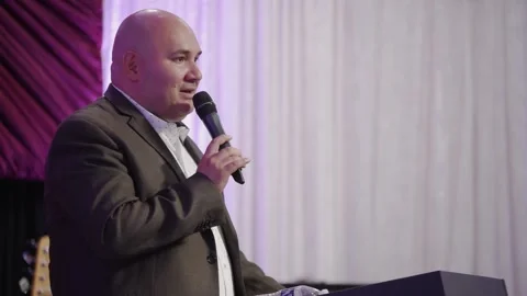 Hispanic Pastor Preaching Talking Slow Motion Stock Footage 146935892