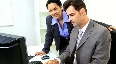 Hispanic Personal Assistant with Office Manager 動画素材 10889579