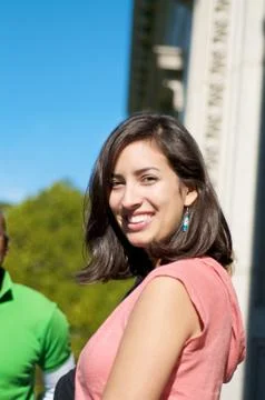 Hispanic student on campus Stock Photos
