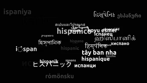 Hispanic Translated in 46 Worldwide Languages Endless Looping 3d Zooming Word Vidéo 145212607