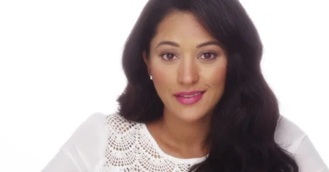 Hispanic woman smiling at camera Stock-Footage 44487566