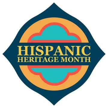 Hispanic,heritage month. Isolated header design element for promotional ban.. Stock Illustration