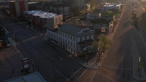 Hisrtoric Transit Hotel in Edmonton, Canada Stock Footage 335341929