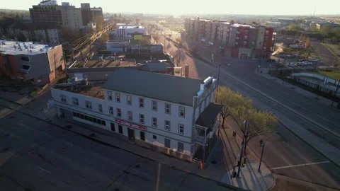 Hisrtoric Transit Hotel in Edmonton, Canada Stock Footage 335342297