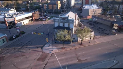 Hisrtoric Transit Hotel in Edmonton, Canada 库存影片 335342310