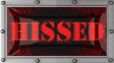 Hissed on led Video stock 8761997
