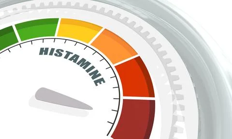 Histamine measuring process Stock Illustration