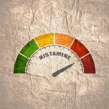 Histamine measuring process Stock Illustration
