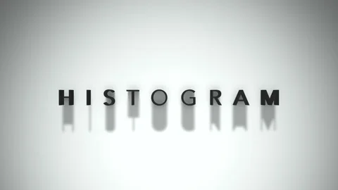 Histogram 3D title animation matte black text on a white background Stock Footage 300717758