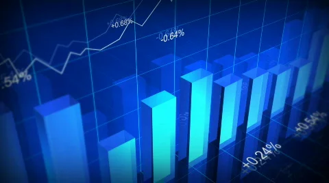 Histogram and Trendline Stock Footage 827596