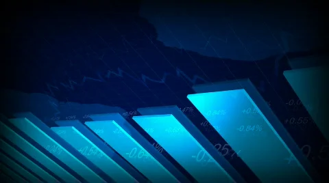 Histogram and World Map Stock Footage 832033