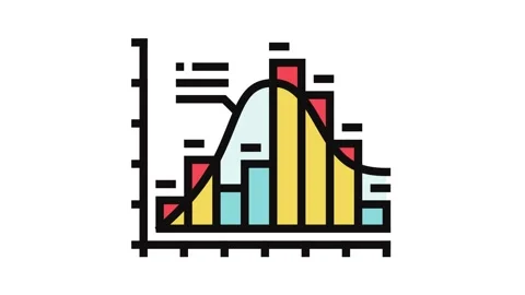 Histogram big data color icon animation Stock Footage 326108391