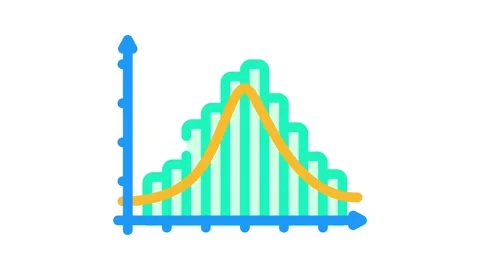 Histogram big data color icon animation Stock Footage 327260087