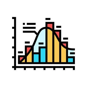 Histogram big data color icon vector illustration イラスト素材