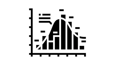 Histogram big data glyph icon animation Stock Footage 326145745