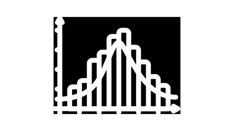 Histogram big data glyph icon animation Stock Footage 326736036