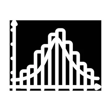 Histogram big data glyph icon vector illustration Stock Illustration