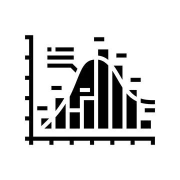 Histogram big data glyph icon vector illustration イラスト素材