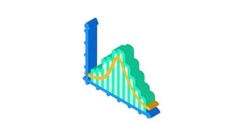 Histogram big data isometric icon animation Stock Footage 327281014