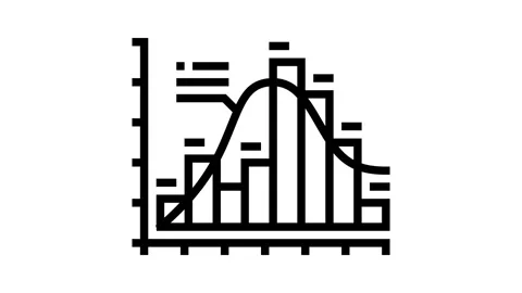 Histogram big data line icon animation Stock Footage 326125885