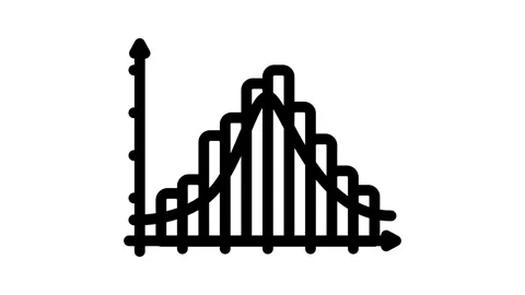 Histogram big data line icon animation Stock Footage 326752065