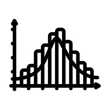 Histogram big data line icon vector illustration イラスト素材