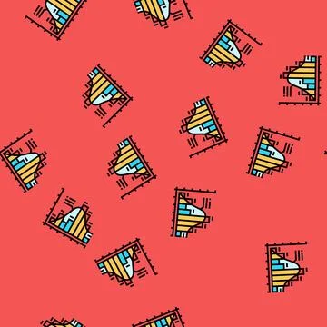 Histogram big data vector seamless pattern 스톡 일러스트